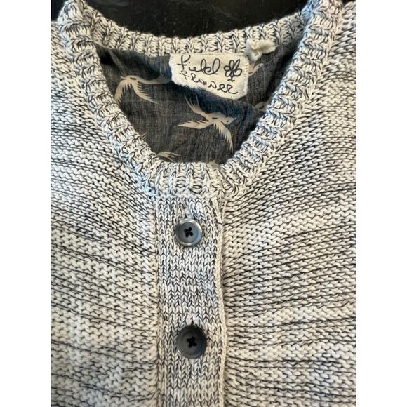 Anthro Field Flower Cardigan Womens XS Lined Bird Print BOHO 100% Cotton - Picture 5 of 11